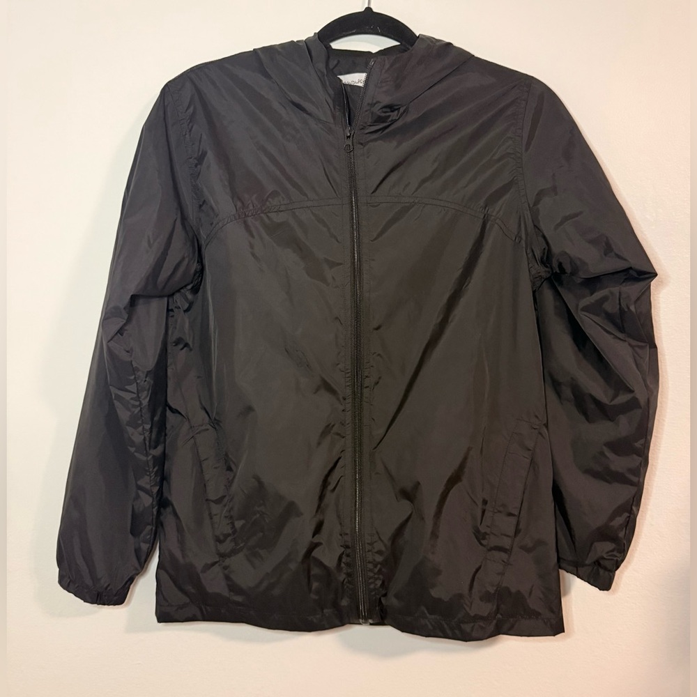 Jacket Grandwish Children Black Zipper Lined Nylon Outside Lt Weight Unisex 12